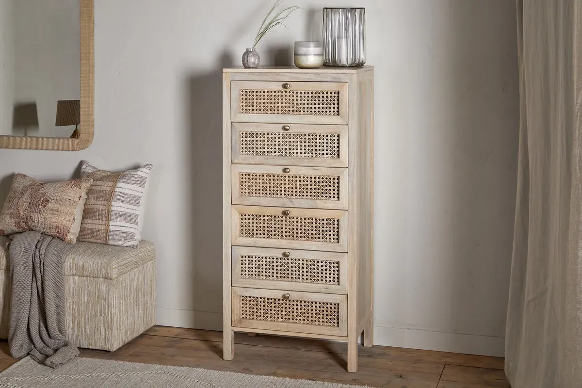 Kanz Tallboy Chest of Drawers - Natural, Mango Wood product