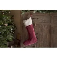 Karru Christmas Stocking - Red, Cotton Velvet by NKUKU, image 2