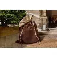 Karru Cotton Velvet Christmas Sack - Rich Mocha