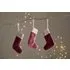 Karru Mini Christmas Stocking Set of 3 - Red, Cotton Velvet by NKUKU, image 3