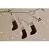 Karru Mini Christmas Stocking Set of 3 - Rich Mocha, Cotton Velvet