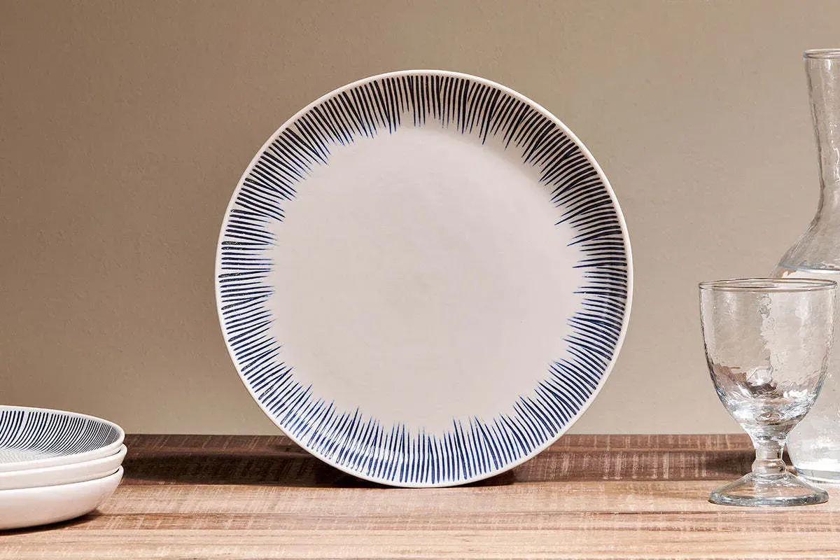 Karuma Ceramic Dinner Plate - Blue & White product