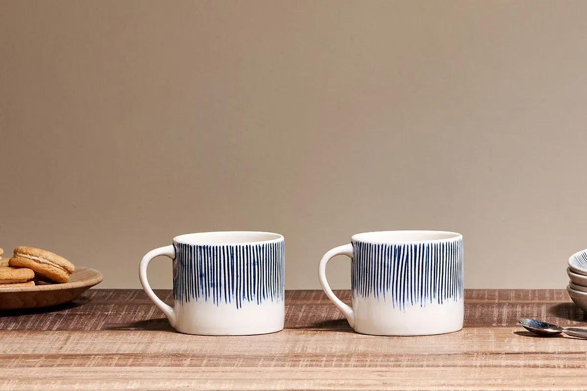 Karuma Ceramic Mug Set of 2 - Blue/White image