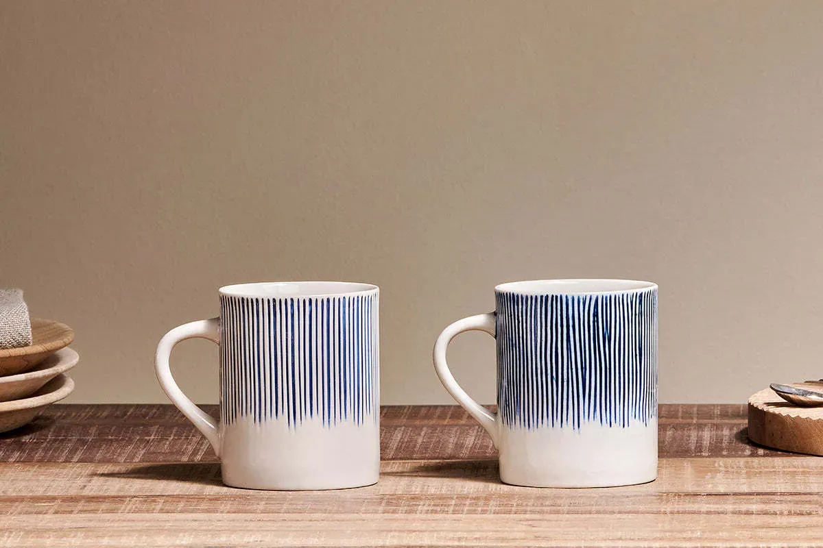 Karuma Ceramic Mug Set of 2 - Blue/White product
