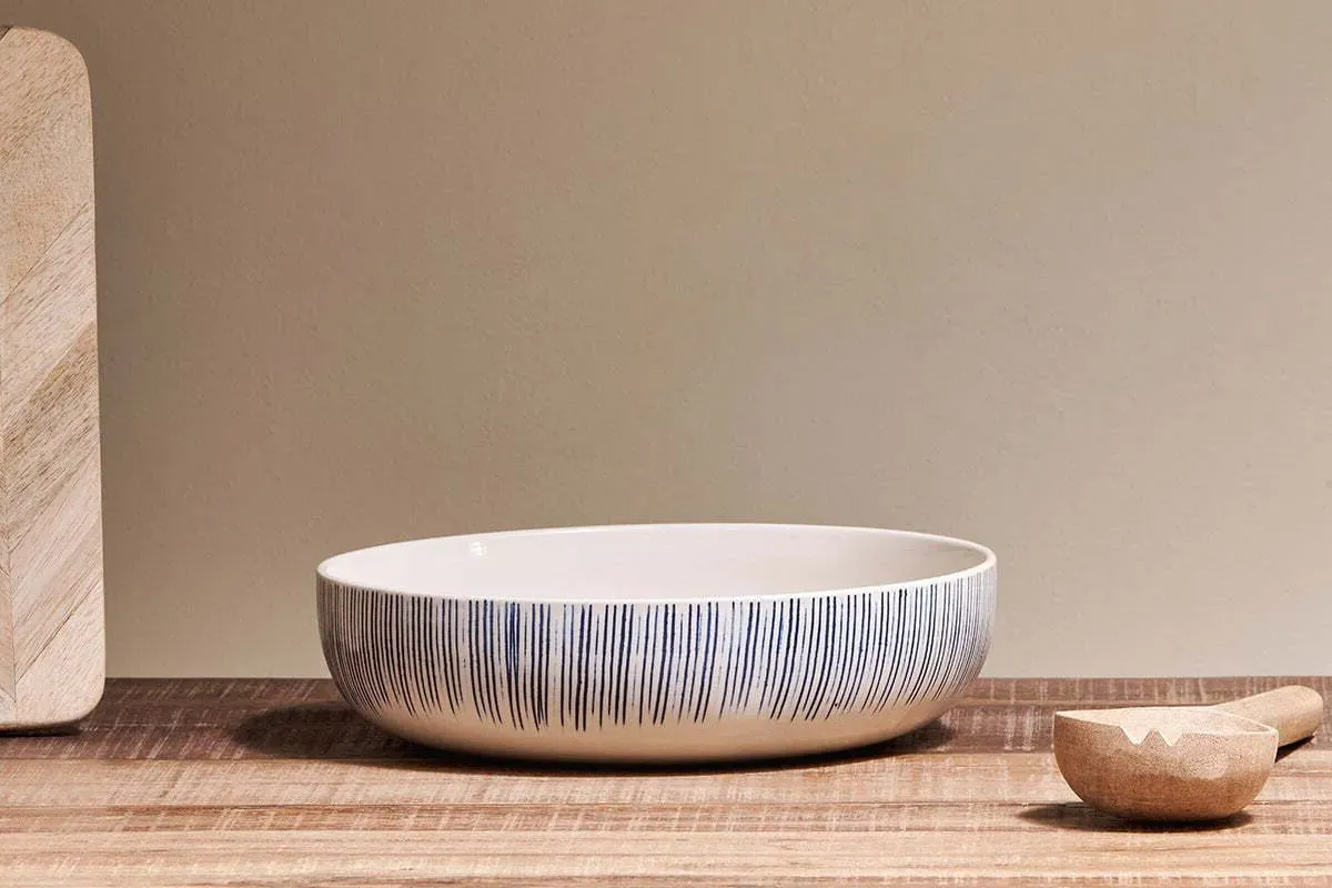 Karuma Ceramic Serving Bowl - Blue & White product