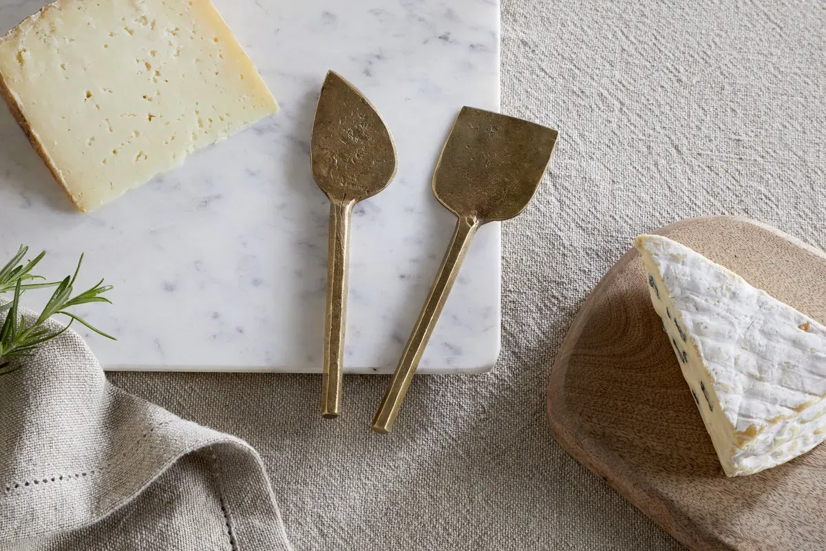 Kasa Cheese Knives Set of 2 - Antique Brass product