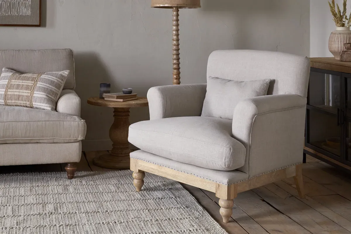 Kashi Linen Armchair - Natural image