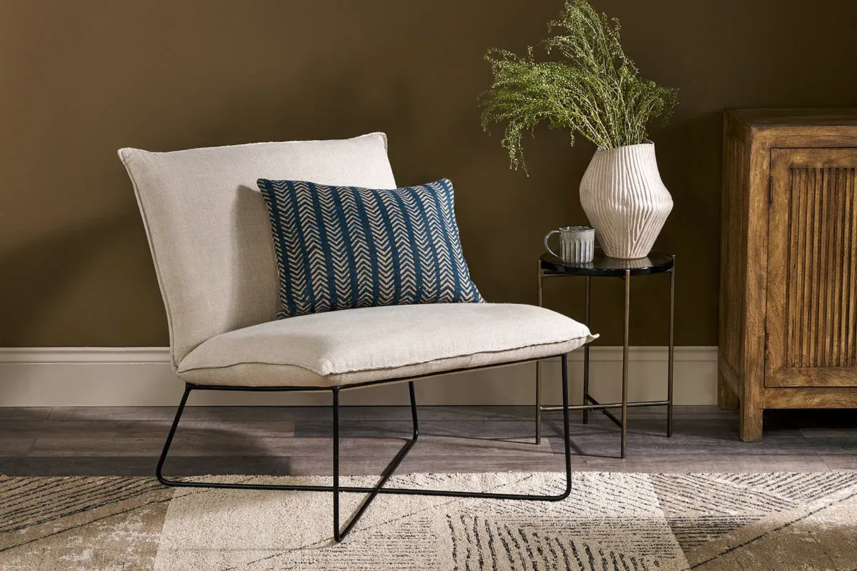 Kashvi Oversized Linen Lounger - Natural image