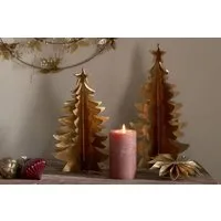 Katiri Small Christmas Tree Decoration - Antique Brass by NKUKU, alternate view