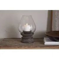 Kawani Mango Wood Lantern - Dark Ash