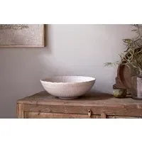 Kayanna Ceramic Decorative Bowl - White