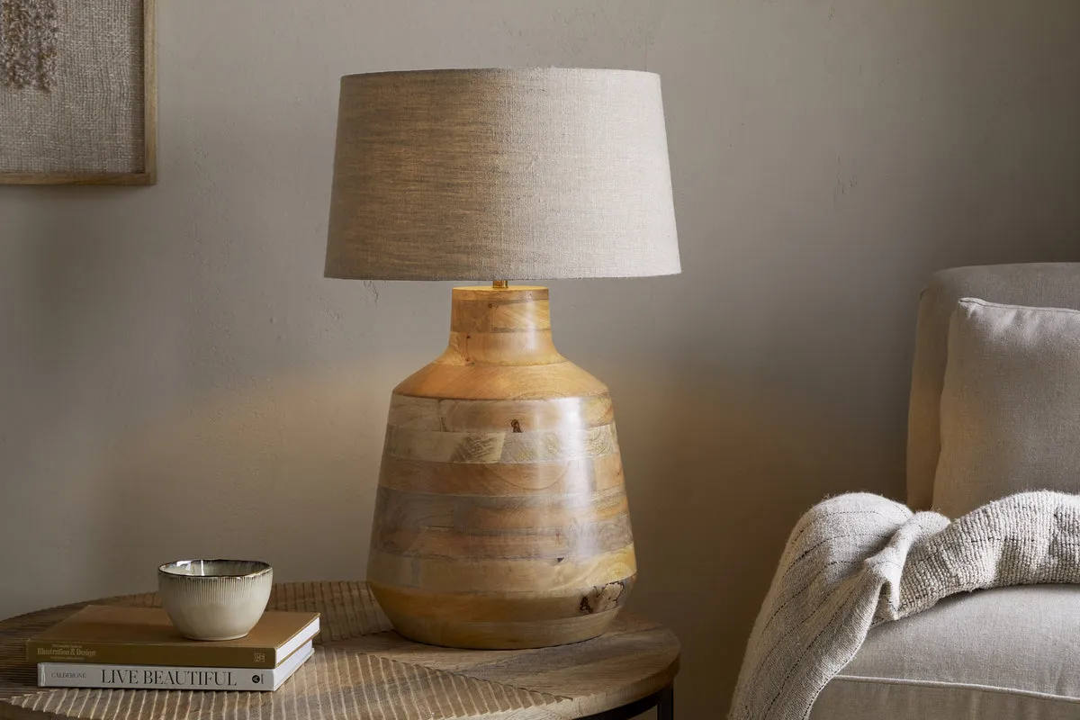 Kayo Statement Table Lamp - Natural, Mango Wood image
