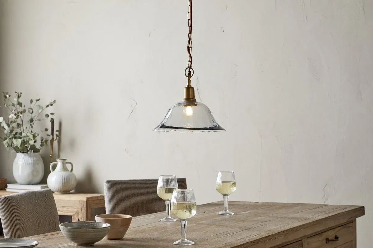 Keju Organic Shape Pendant Light - Clear, Recycled Glass image