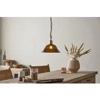 Keju Organic Shape Pendant Light - Dark Amber, Recycled Glass