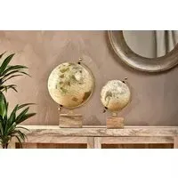 Kenda Small Decorative Globe - Natural, Mango Wood