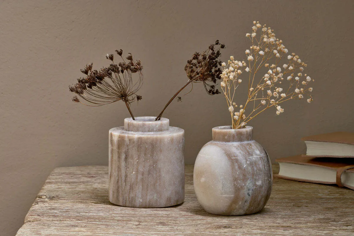 Khari Marble Vase - Beige, Marble product