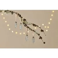 Khol Shell Baubles Set of 4 - Clear Antique, Recycled Glass alternate view