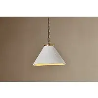 Kiara Organic Shape Ceramic Pendant Light - Antique Brass
