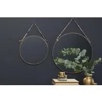 Kiko Round Mirror - Antique Brass