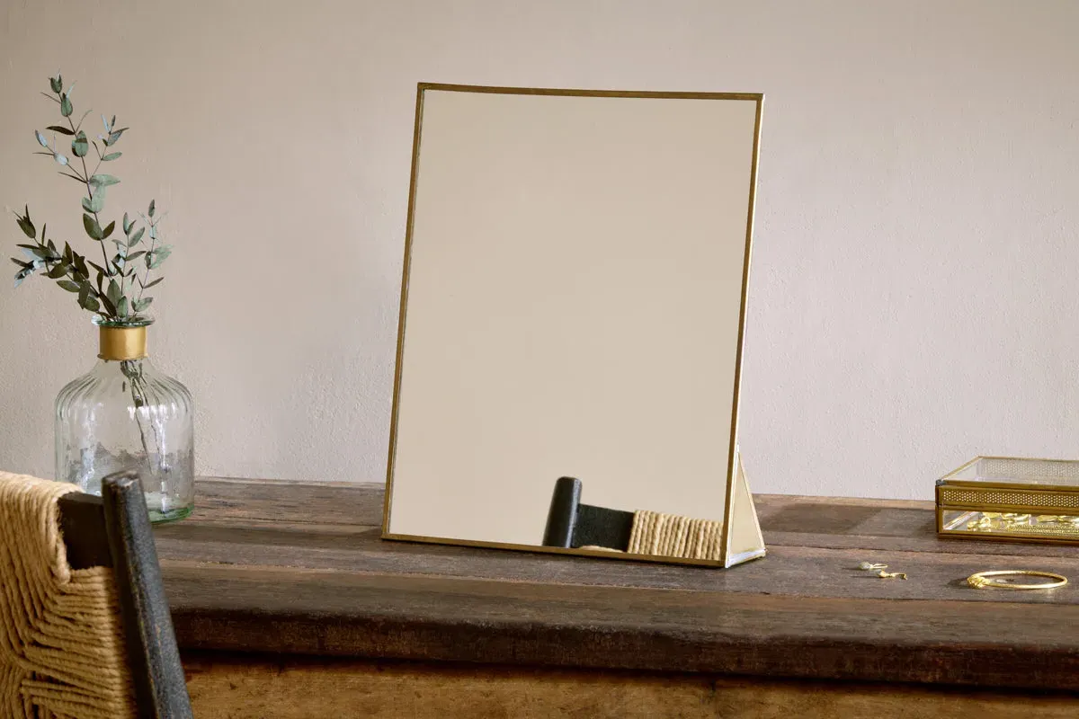 Kiko Standing Mirror - Antique Brass image