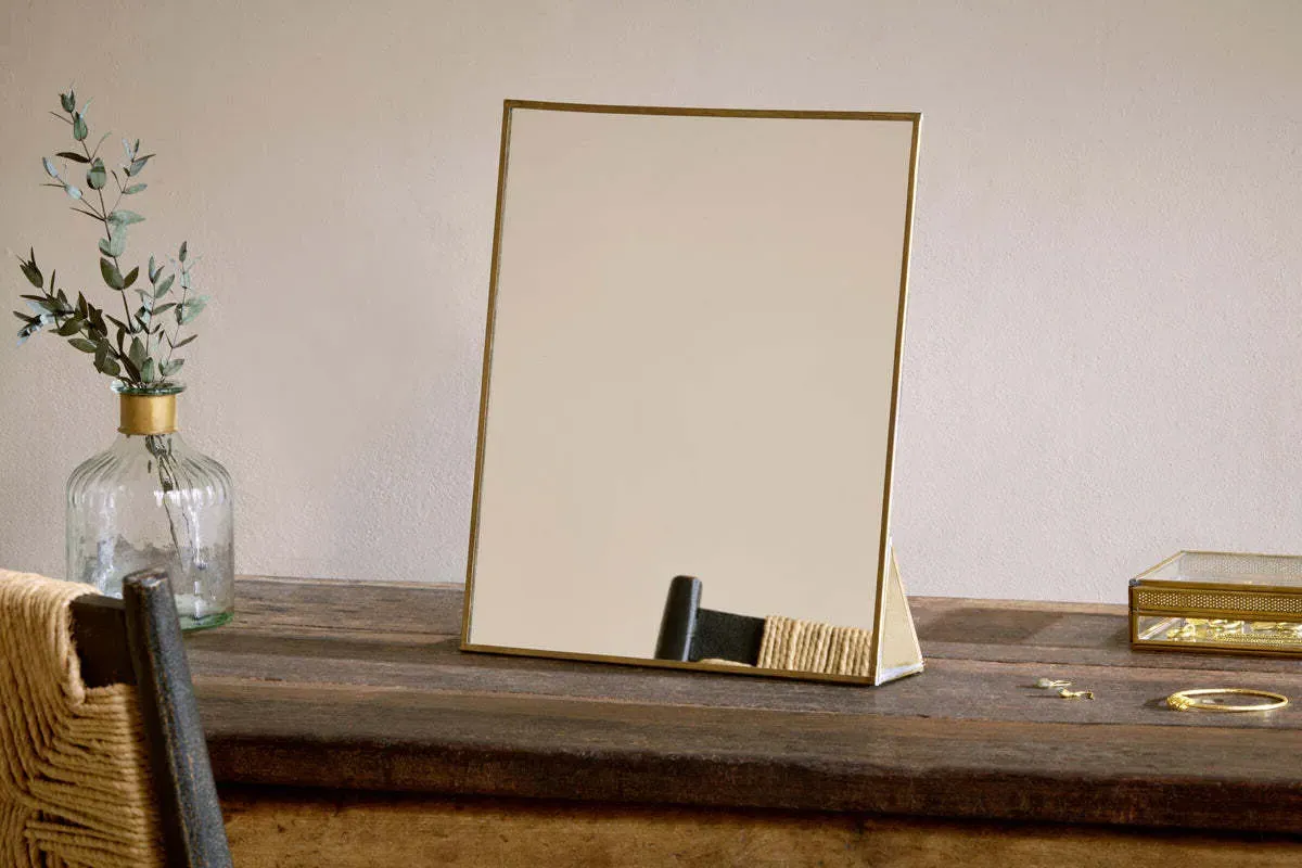 Kiko Standing Mirror - Antique Brass product