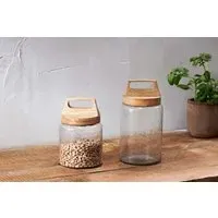 Kitto Small Storage Jar - Clear, Recycled Glass