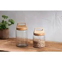 Kitto Small Storage Jar - Clear, Recycled Glass alternate view