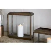 Kiwanda Tall Lantern - Antique Brass