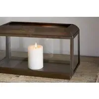 Kiwanda Wide Lantern - Antique Brass