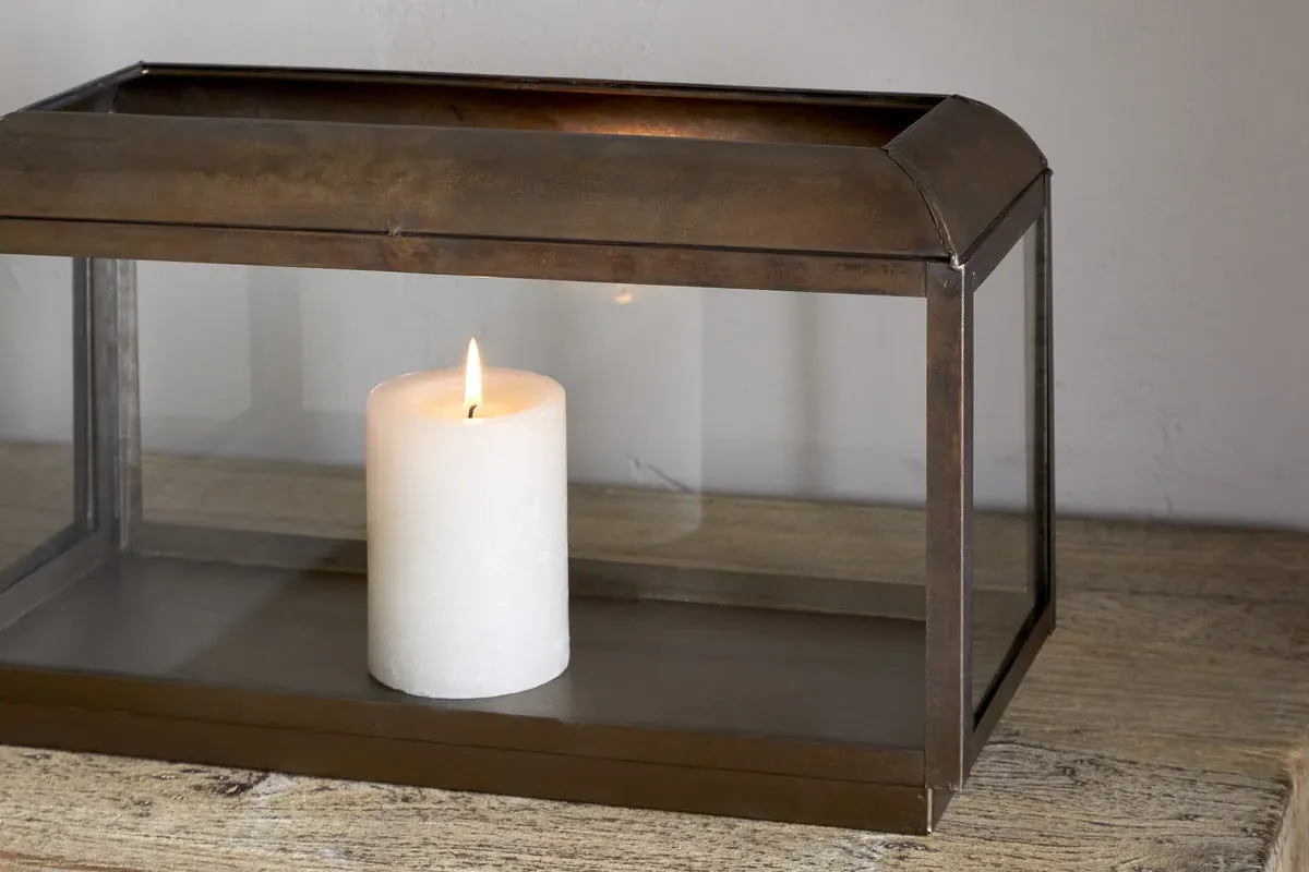 Kiwanda Wide Lantern - Antique Brass image