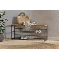 Kiyoma Low Standing Shelves - Natural, Iron & Wood