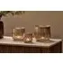 Konara Large Glass Tealight Holder - Copper Smoke