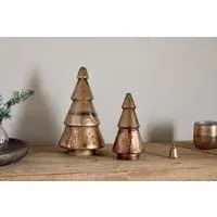 Konara Small Glass Tree - Gold Crackle