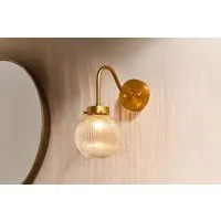 Konnie Globe Wall Light - Clear, Brass alternate view