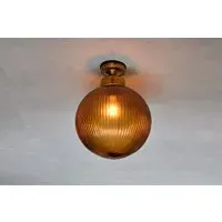 Konnie Globe Ceiling Light - Amber, Brass