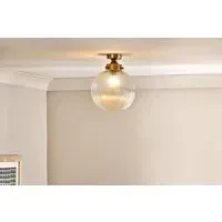 Konnie Globe Ceiling Light - Clear, Brass