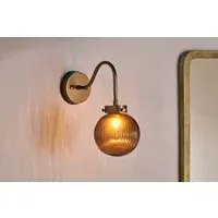 Konnie Globe Wall Light - Amber, Brass