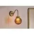Konnie Globe Wall Light - Amber, Brass