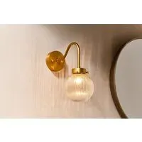 Konnie Globe Wall Light - Clear, Brass
