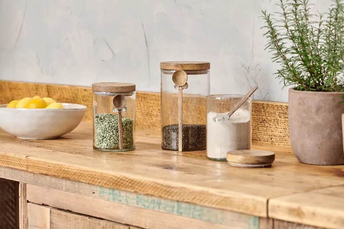 Kossi Large Storage Jar - Clear, Recycled Glass