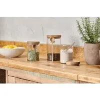 Kossi Small Storage Jar - Clear, Recycled Glass