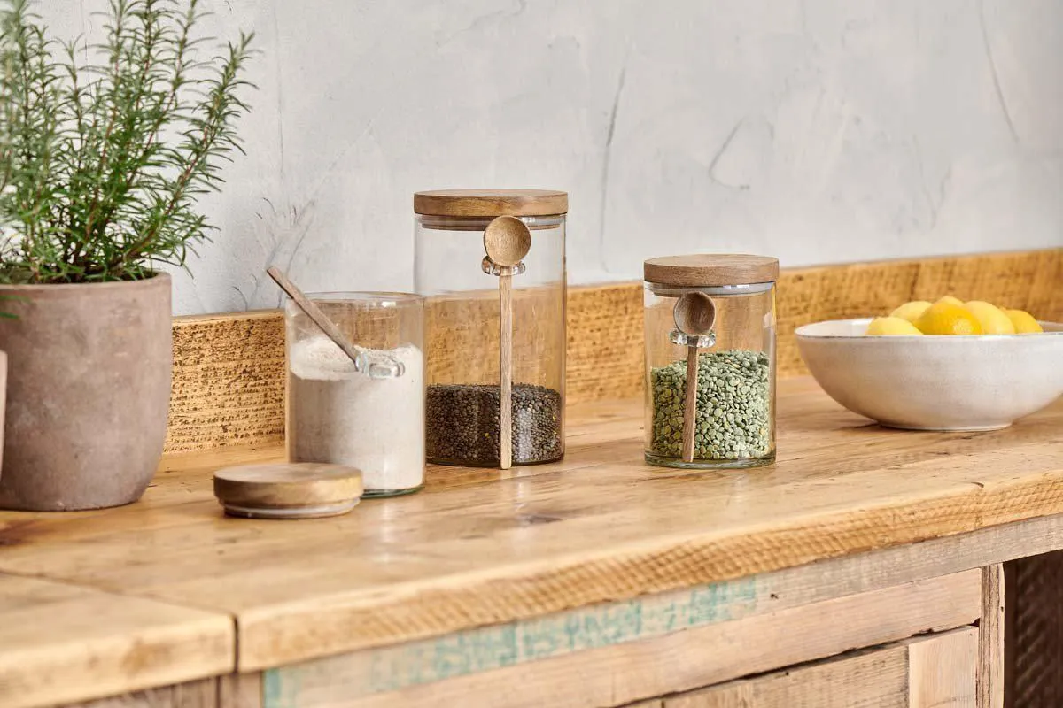 Kossi Small Storage Jar - Clear, Recycled Glass product