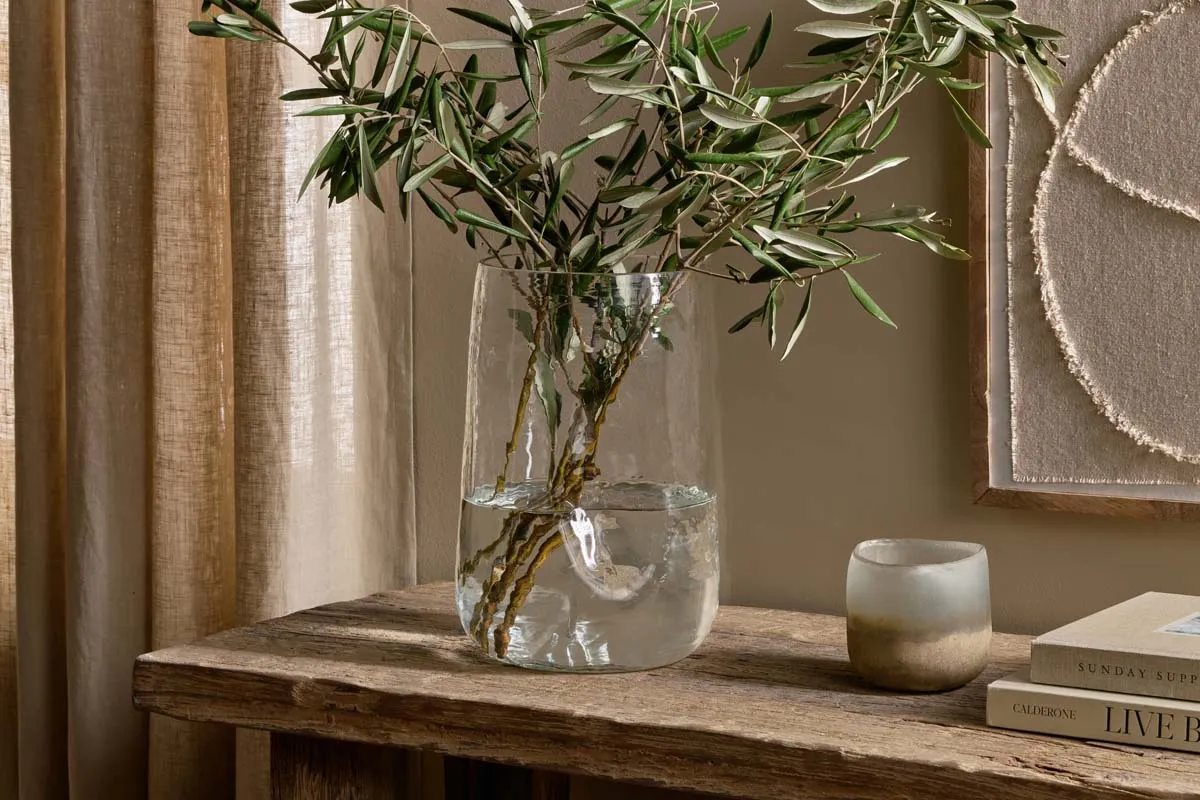 Kotri Organic Shape Vase - Clear, Recycled Glass image