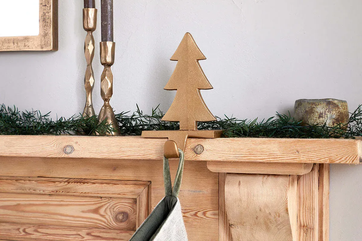 Kotta Tree Stocking Holder - Antique Brass
