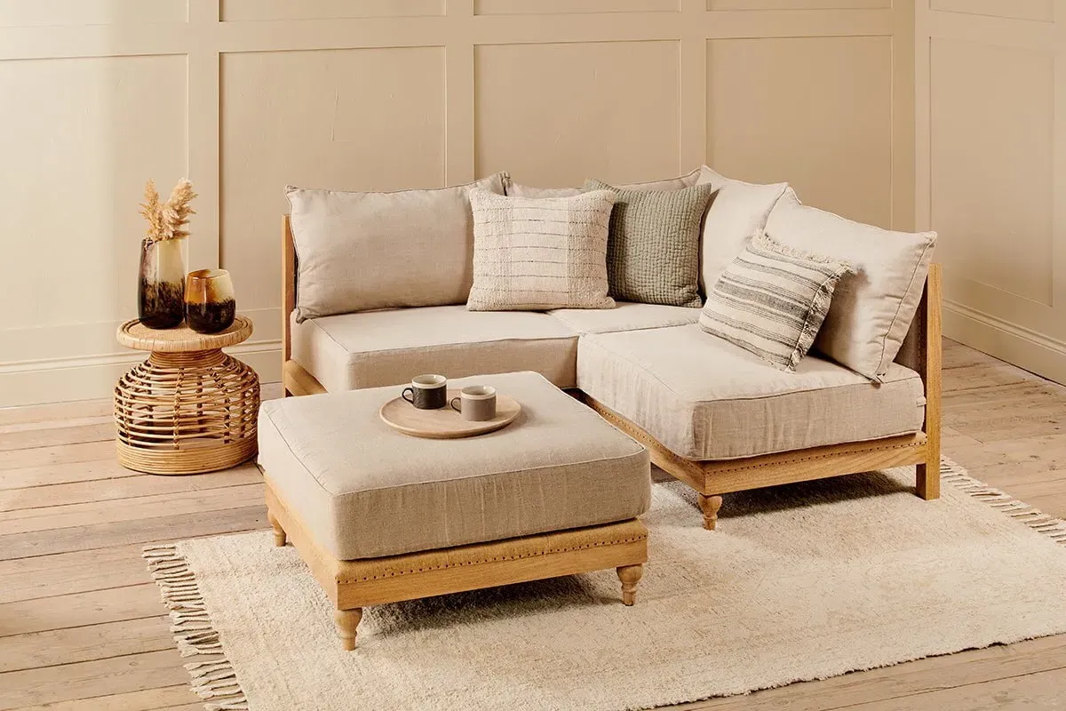 Krissa Modular Sofa Set - Natural, Linen