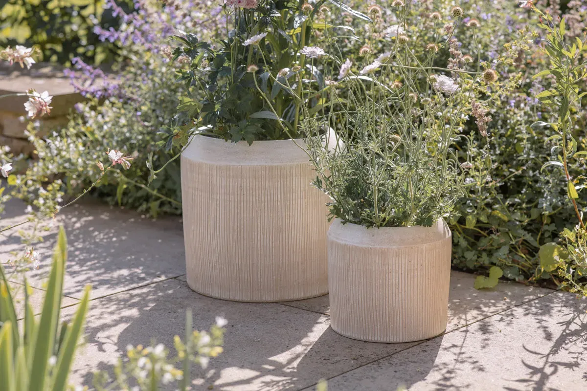 Kubo Small Ceramic Planter - Cream image
