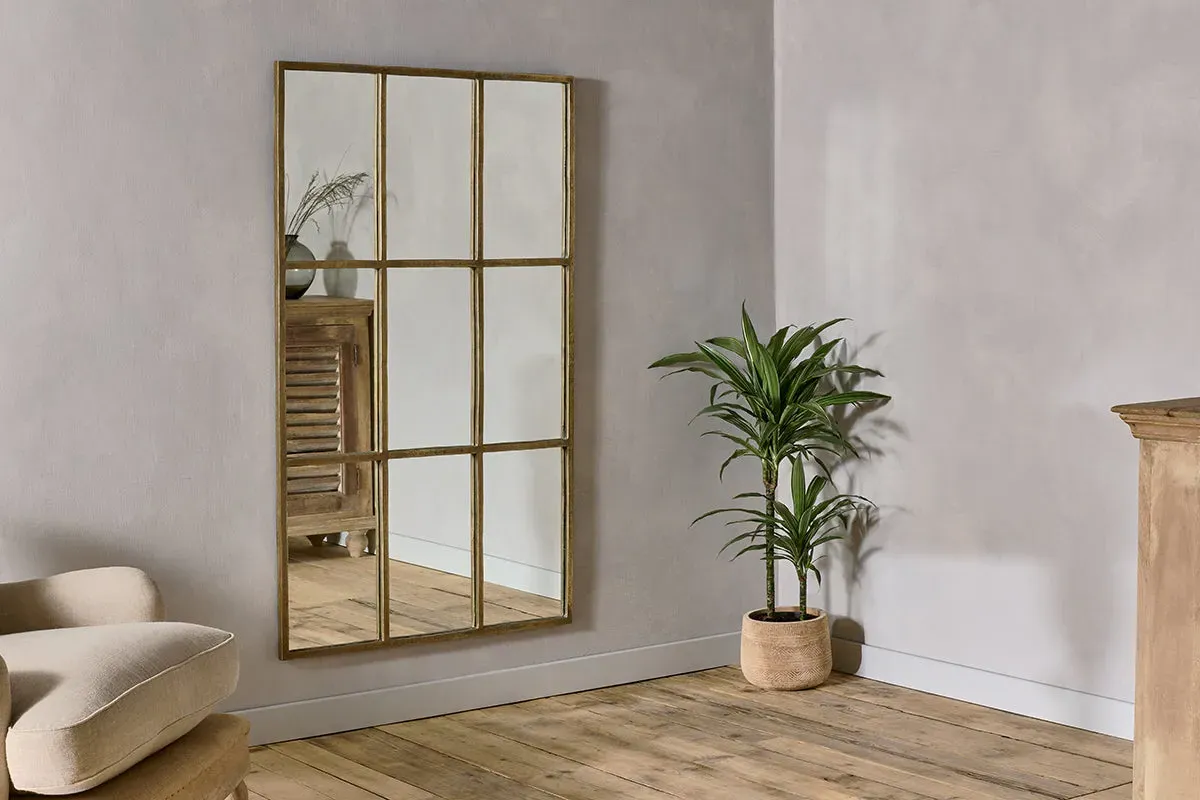 Kurci Rectangular Full Length Mirror - Antique Brass image