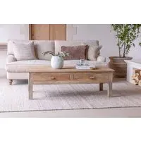 Laali Grooved Coffee Table - Natural, Mango Wood