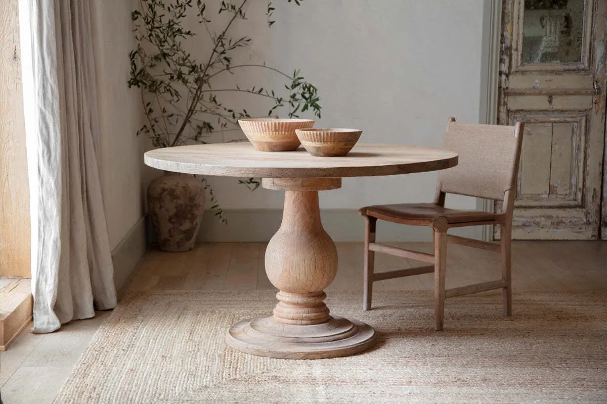 Laya Small Round Dining Table - Natural, Mango Wood product