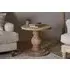 Laya Round Carved Side Table - Natural